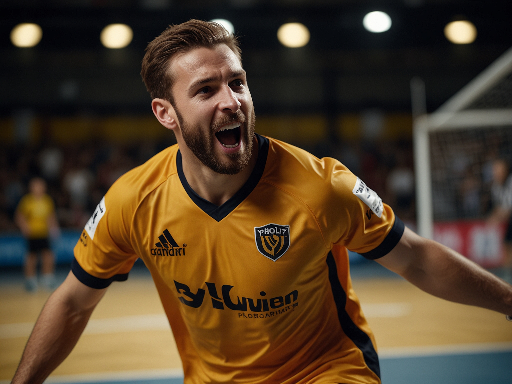 Bwin Handball Stadionbild mit Spieler
